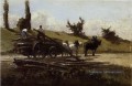 le chariot en bois Camille Pissarro
